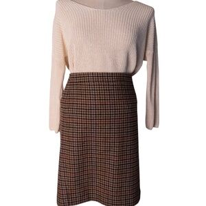J. Crew plaid wool skirt